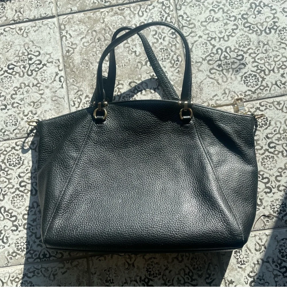 Coach Prairie Black Pebbled Leather Satchel or Crossbody AS IS - Picture 5 of 8